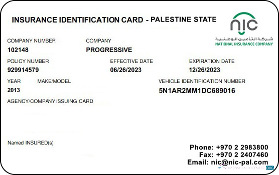 Download Palestine State health insurance card Photoshop template